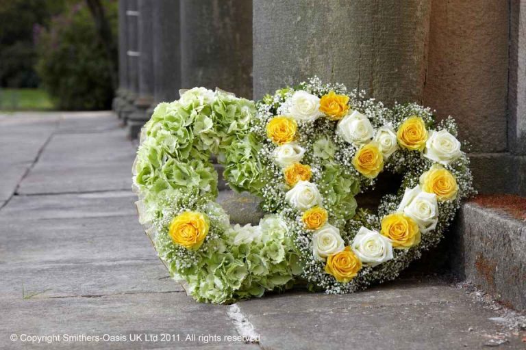 love heart flowers for funeral